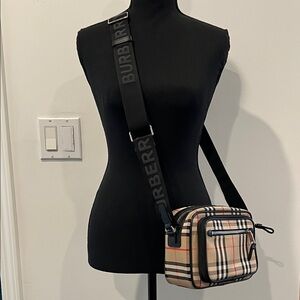 Burberry Vintage Check and Leather Crossbody Bag